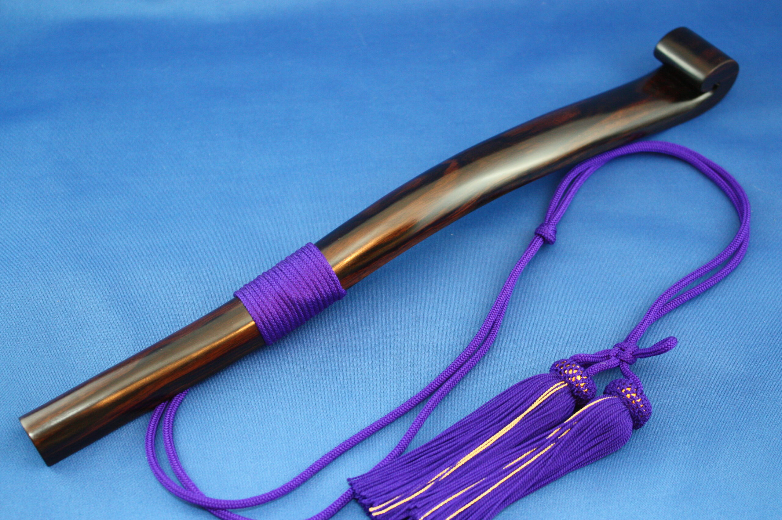 紫檀　笏　尺一　正絹房付